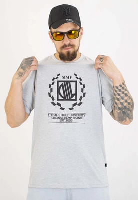 T-shirt Diil Laur szaro czarny