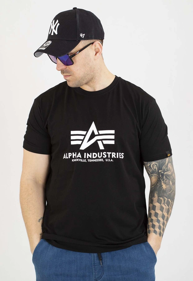 T-shirt Alpha Industries Basic T 2Pack 106524 czarny ciemno zielony