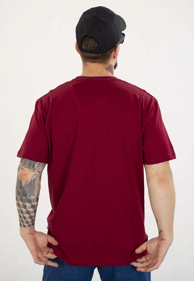 T-shirt Diil Kastet bordowy