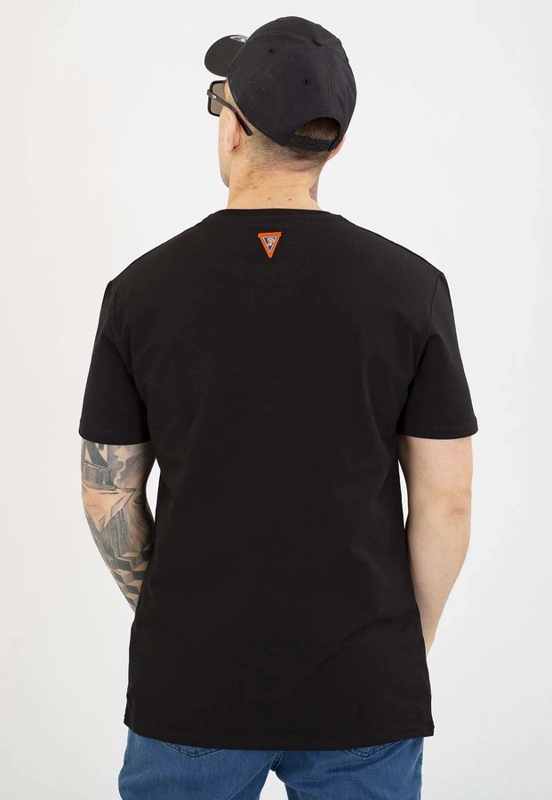 T-shirt Patriotic Retro Script czarny