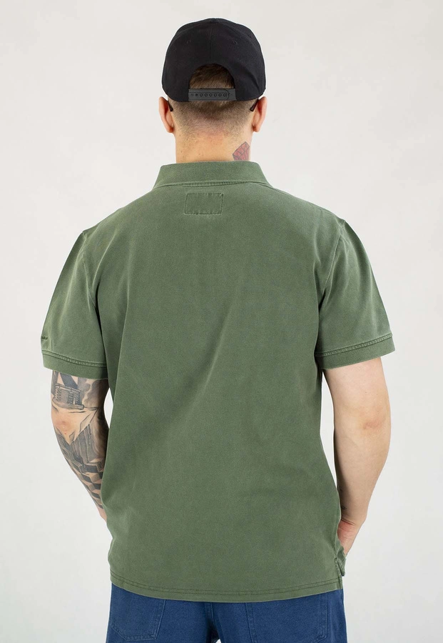 T-shirt Polo Pit Bull Washed Pique Small Logo sage green