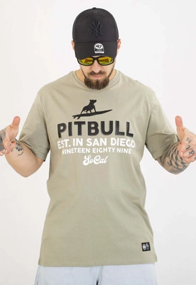 T-shirt Pit Bull Surfing Dog 170 dusty salvia