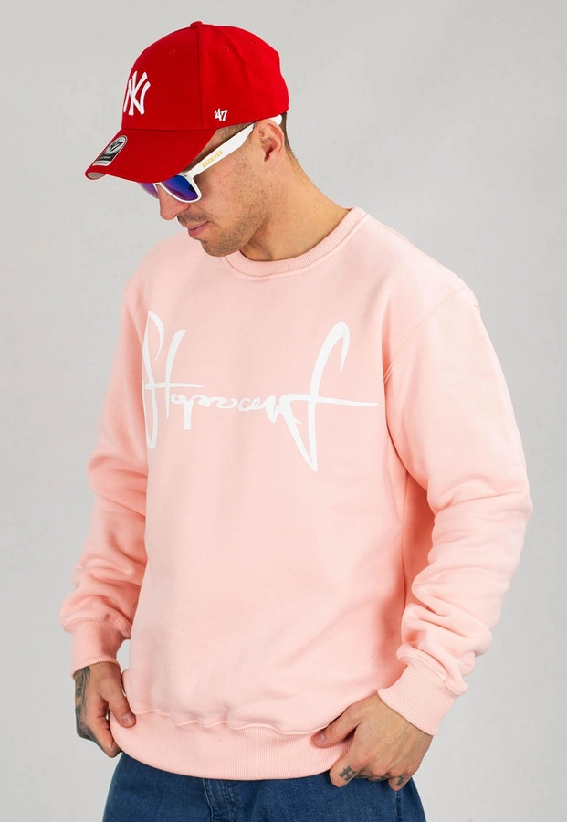 Bluza Stoprocent Big Tag różowo biała