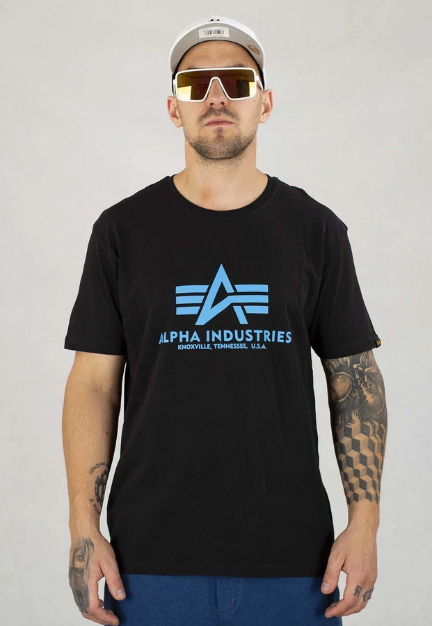 T-shirt Alpha Industries Basic 100501 czarno niebieski