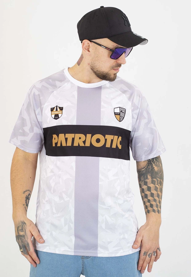 T-shirt Patriotic Football Gold biały