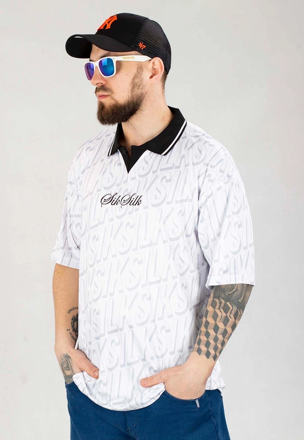 T-shirt Polo SikSilk Football Jersey SS-22536 biały