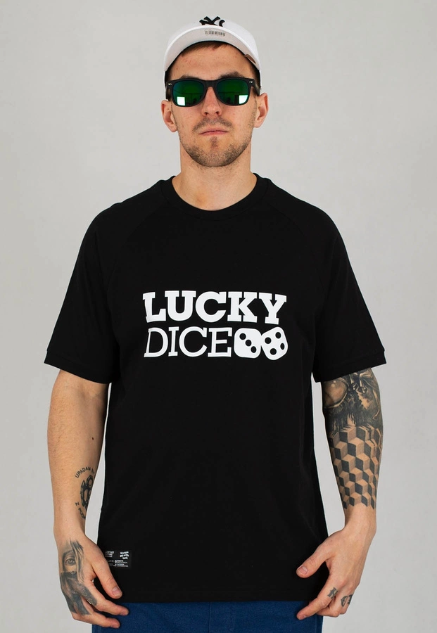 T-shirt Lucky Dice Logo czarny