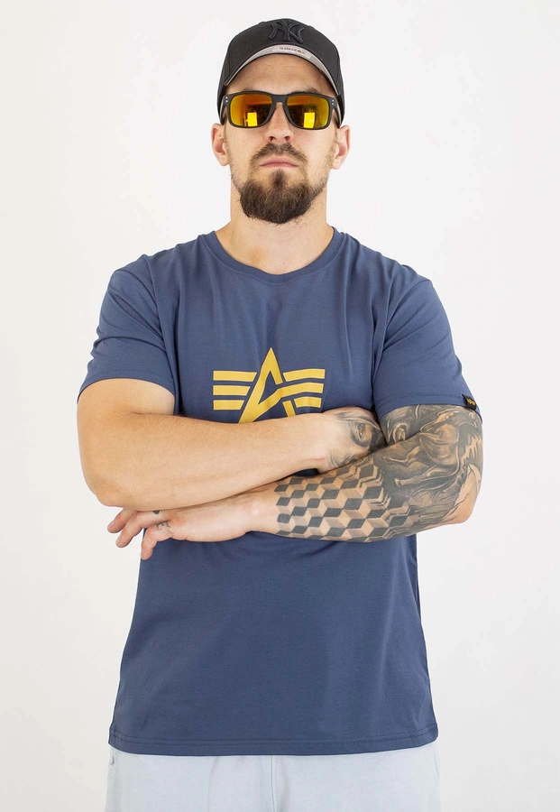 T-shirt Alpha Industries Basic 100501 granatowy