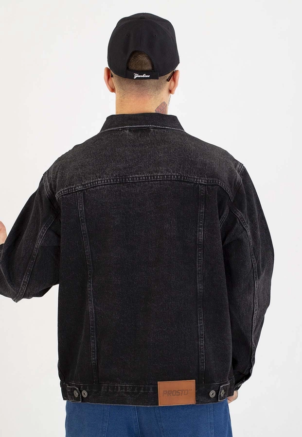 Kurtka Prosto Civil czarna sprana jeans