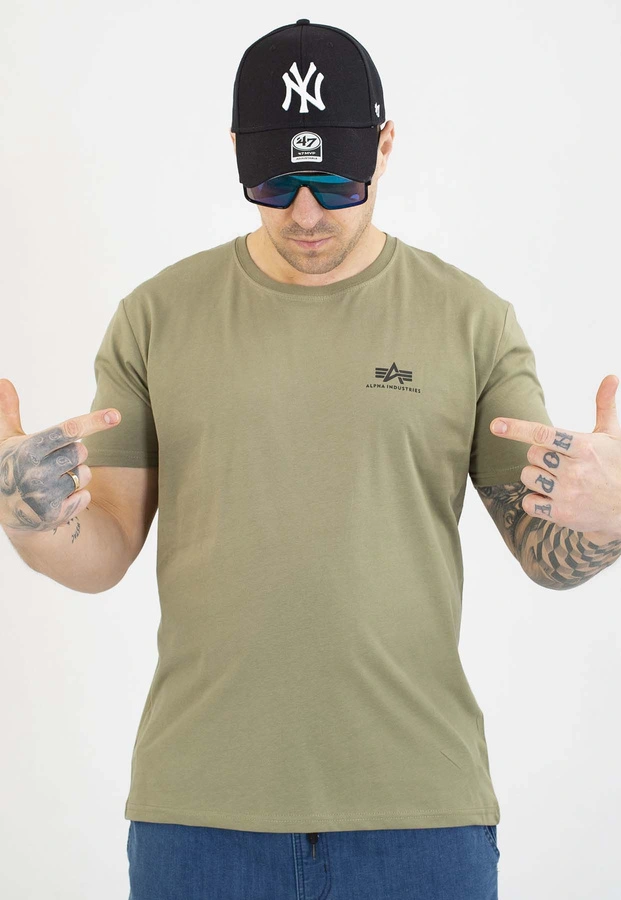 T-shirt Alpha Industries Back Print 128507 oliwkowo czarny