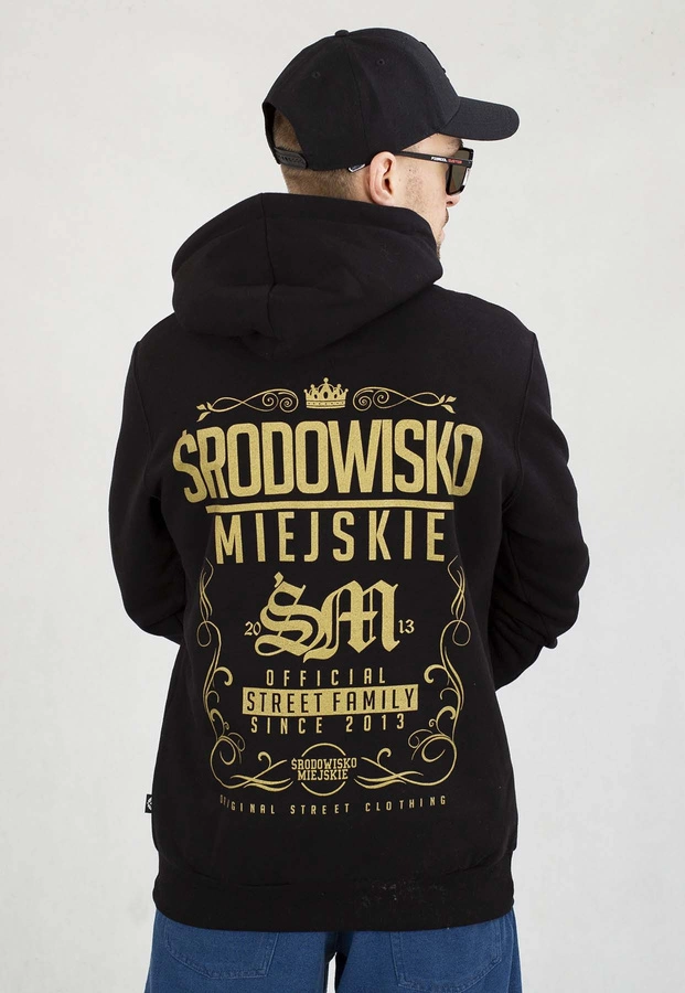 Bluza Środowisko Miejskie Z Kapturem Theme czarno złota