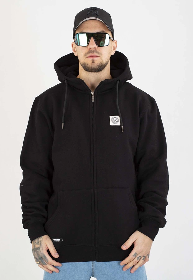 Bluza Mass Z Kapturem ZIP Patch czarna