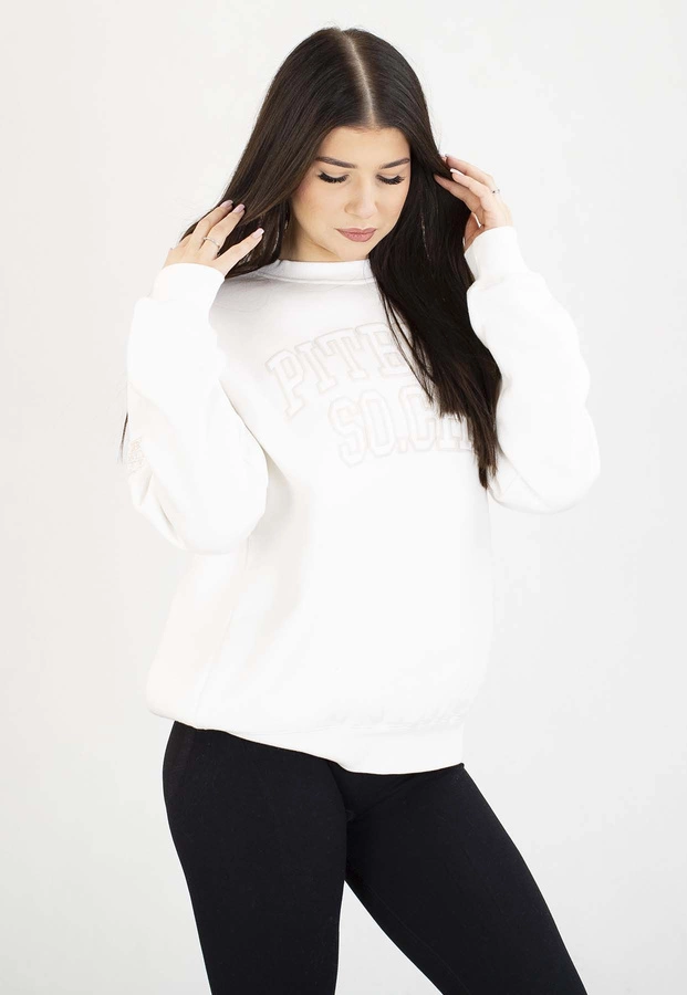 Bluza Pit Bull Bez Kaptura Oversize Fiora white
