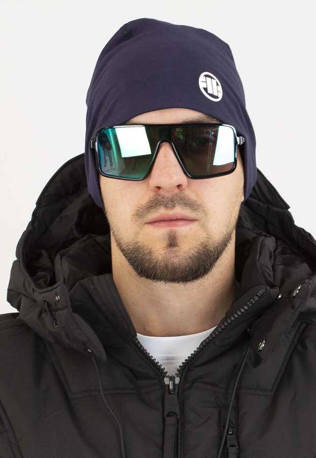 Czapka Pit Bull Zimowa Small Logo II dark navy white