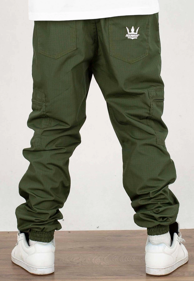 Spodnie Jigga Wear Crown Ripstop Cargo green