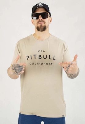 T-shirt Pit Bull Slim 190 USA Cal greyish sand