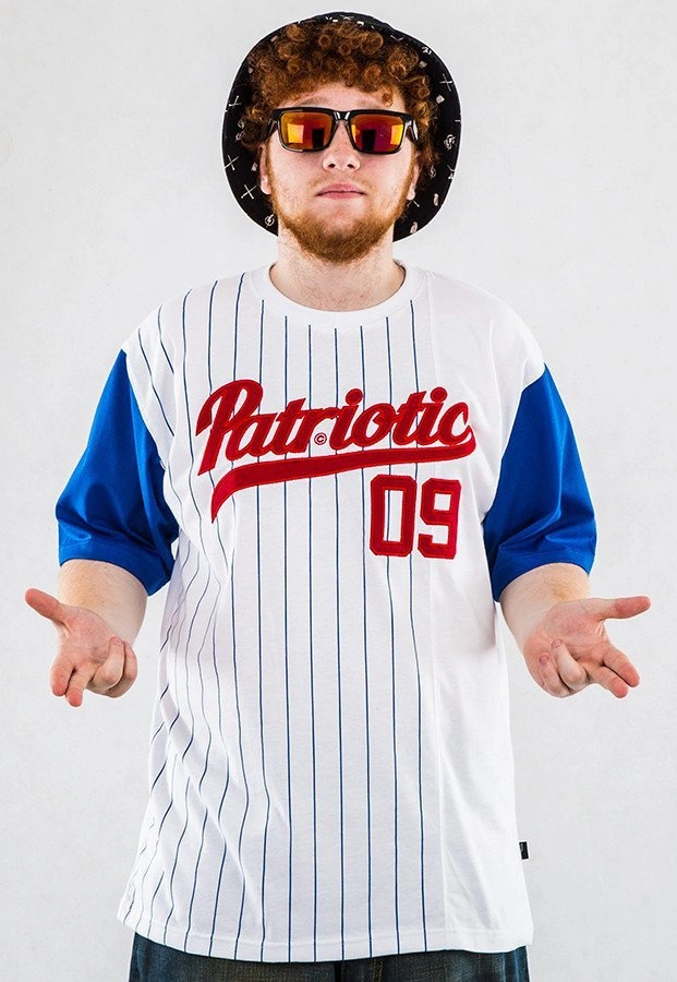 T-shirt Patriotic Athletic biało niebieski