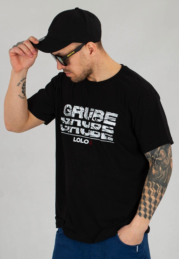 T-shirt Grube Lolo Triple Logo czarny