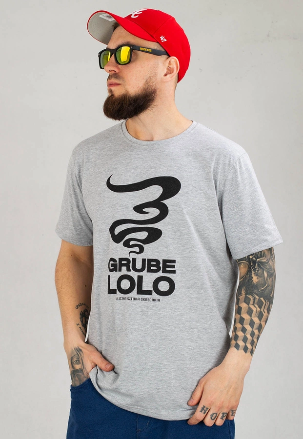 T-shirt Grube Lolo Dymek szary