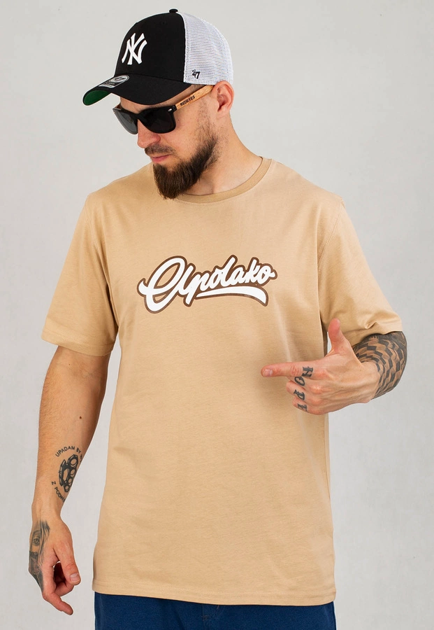 T-shirt El Polako Classic Outline brązowy