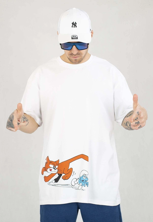 T-shirt Smerfy Baggy Adventures biały