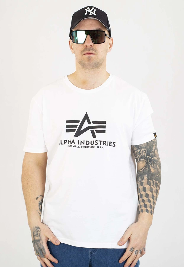 T-shirt Alpha Industries Basic 100501 biało czarny