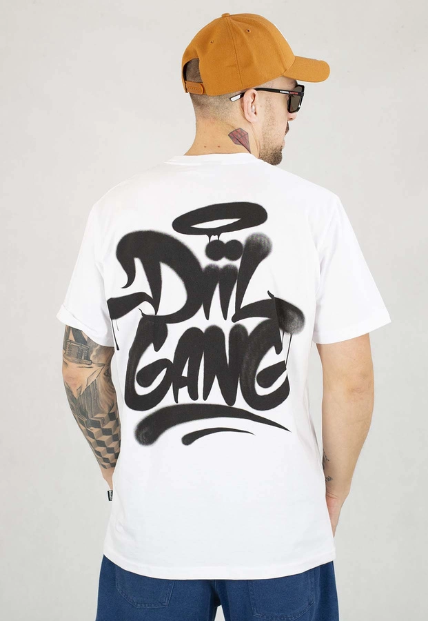 T-shirt Diil Spray biało czarny