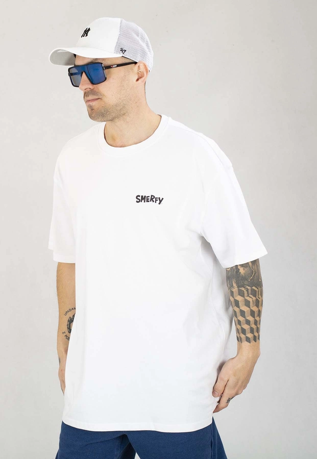 T-shirt Smerfy Baggy Jumble biały