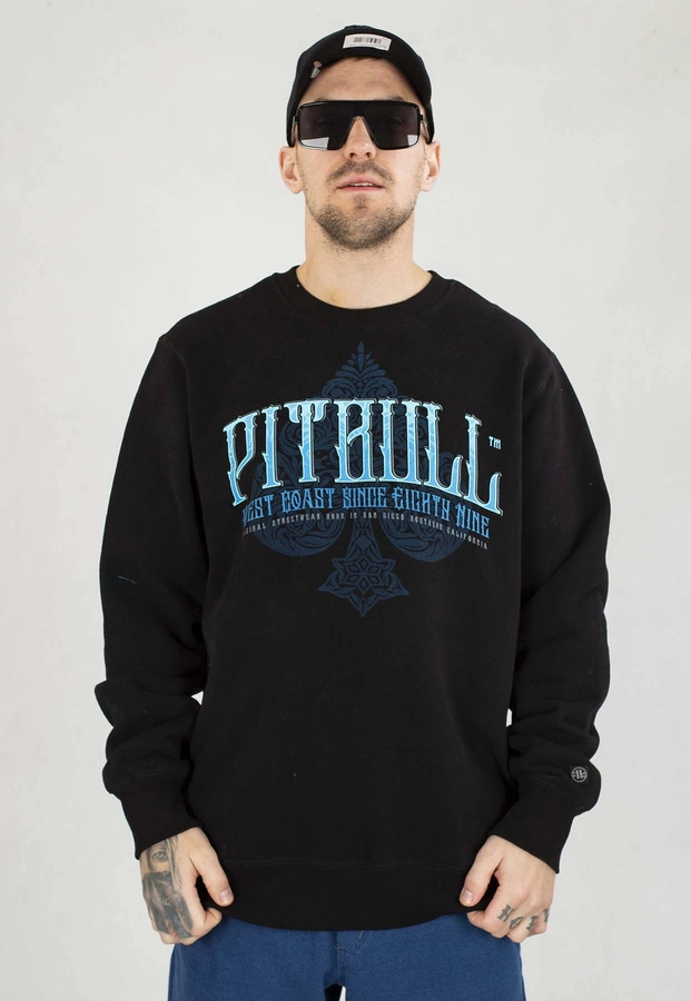 Bluza Pit Bull Bez Kaptura Blue Skull czarna