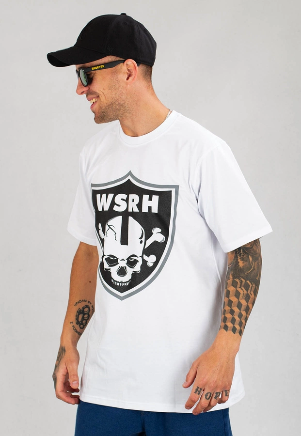 T-shirt WSRH Shield biały