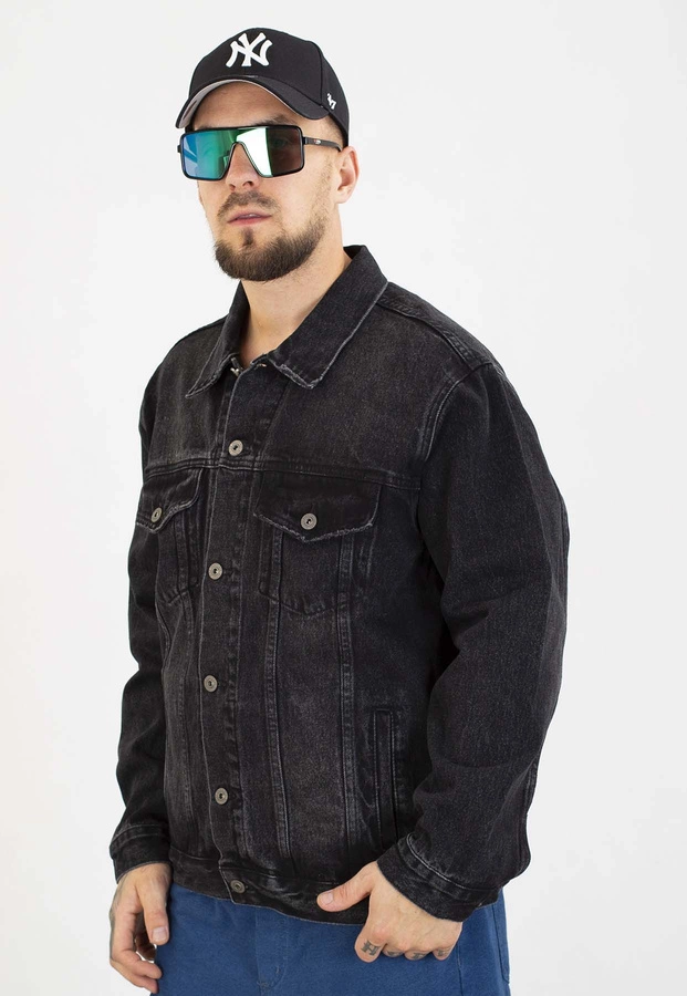 Kurtka Prosto Civil czarna sprana jeans