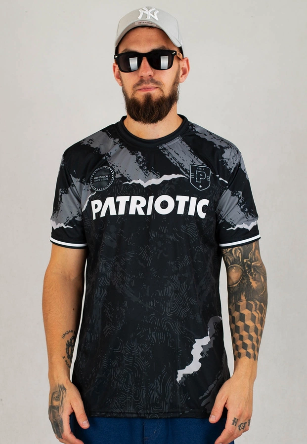 T-shirt Patriotic F-Print Football czarny