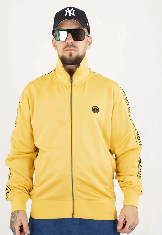 Bluza Pit Bull Bez Kaptura Zip Tape Logo pale yellow