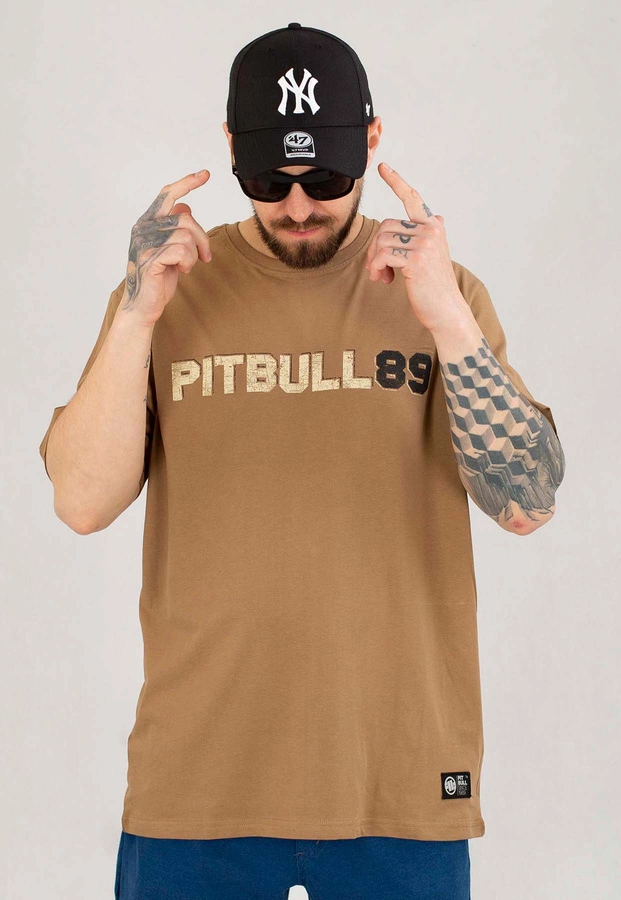 T-shirt Pit Bull Dog 89 brązowy