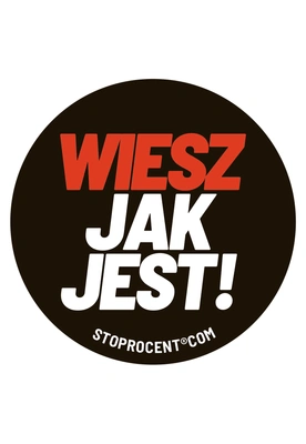 Wlepa Stoprocent Wiesz czarna