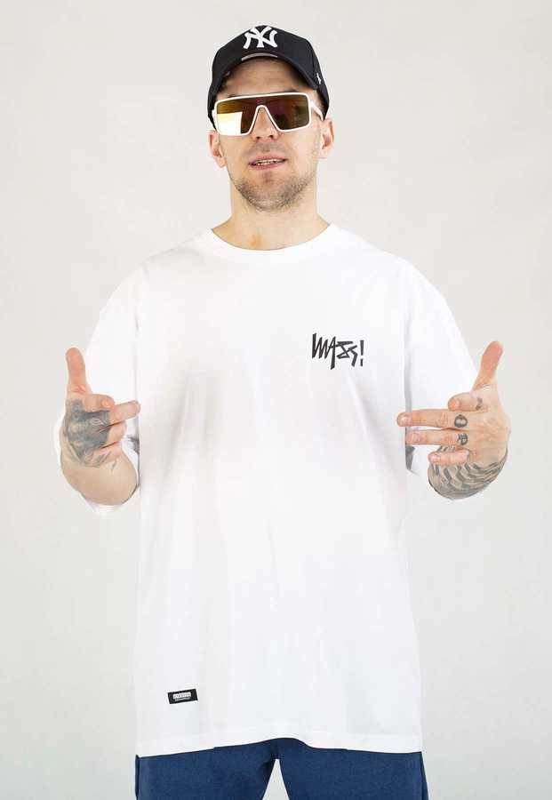 T-shirt Mass Maoi biały
