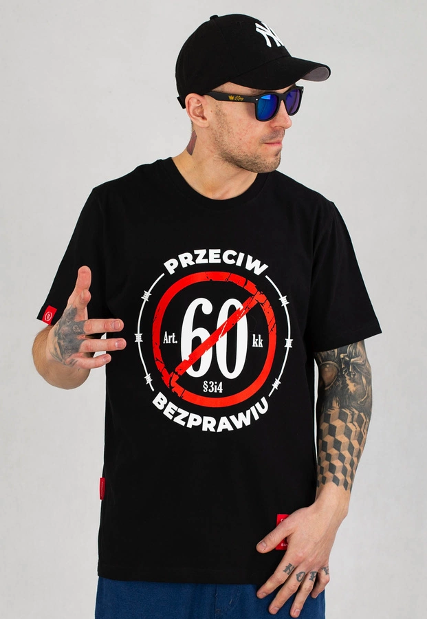 T-shirt Ciemna Strefa Przeciw Bezprawiu czarny