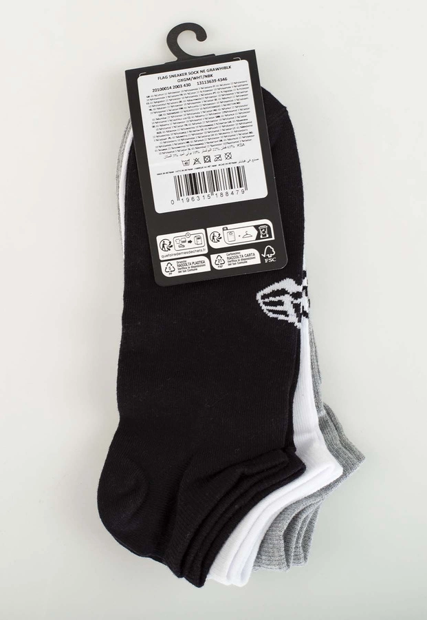 Skiety New Era Flag Sneaker 3Pak 13113639 białe szare granatowe