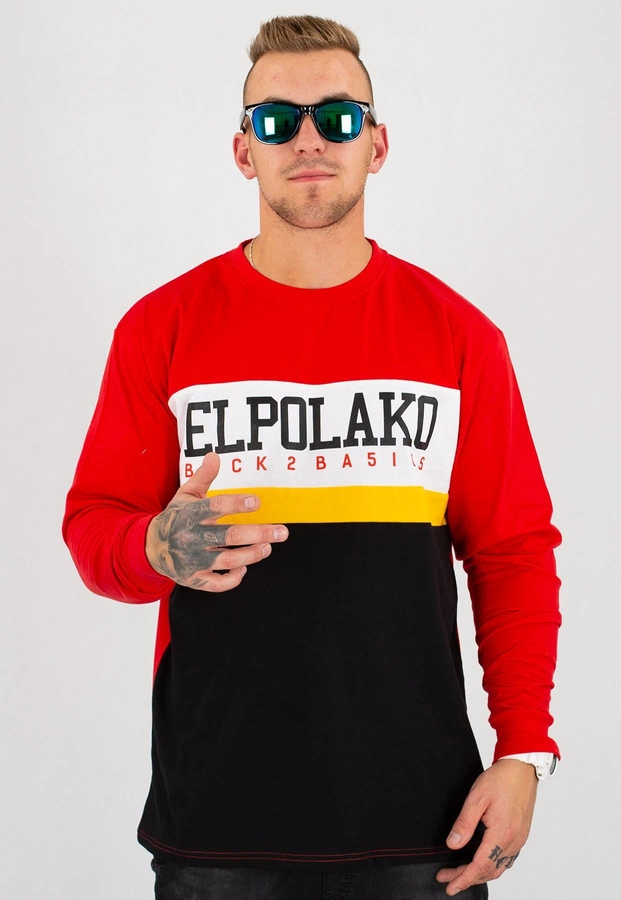 Longsleeve El Polako School czerwony