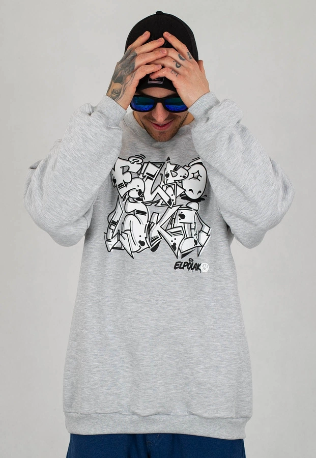 Bluza El Polako Baggy Graffiti szara