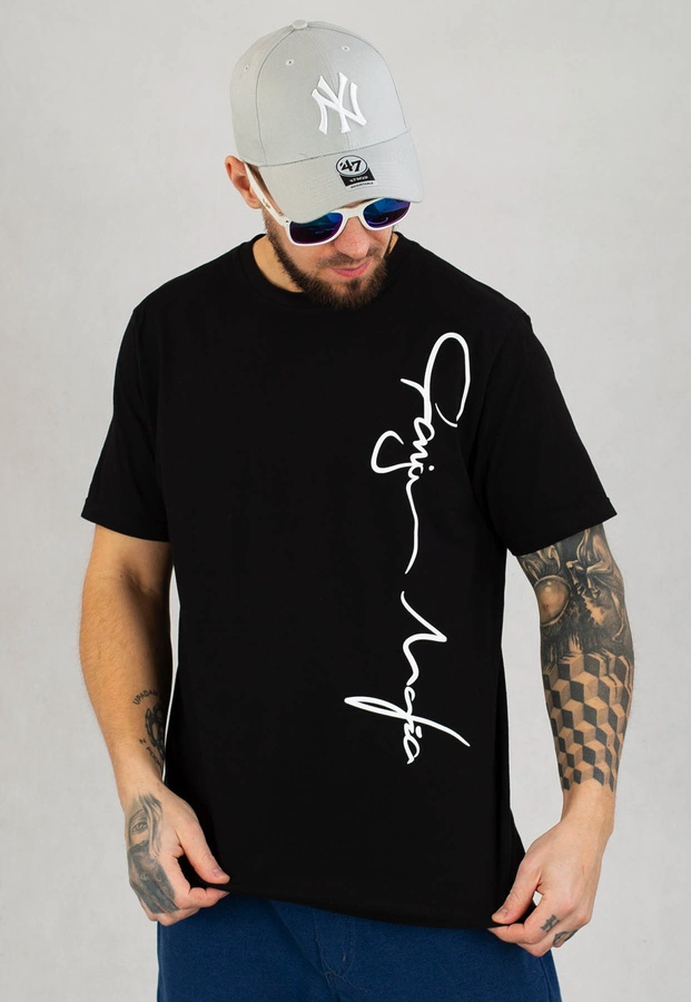 T-shirt Ganja Mafia Podpis Big czarny
