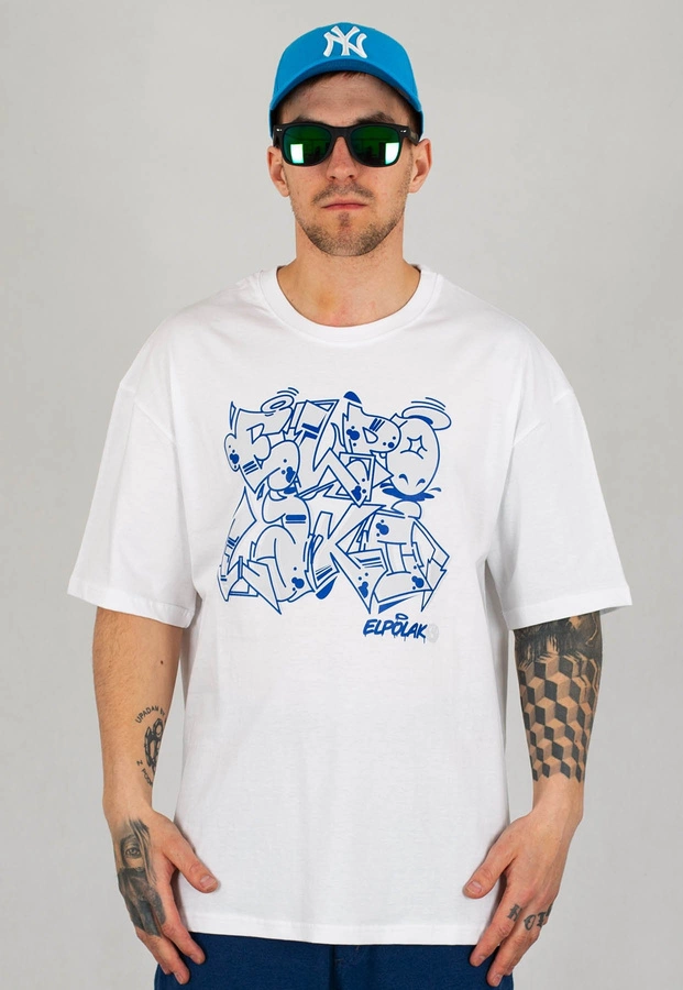 T-shirt El Polako Baggy Graffiti biały