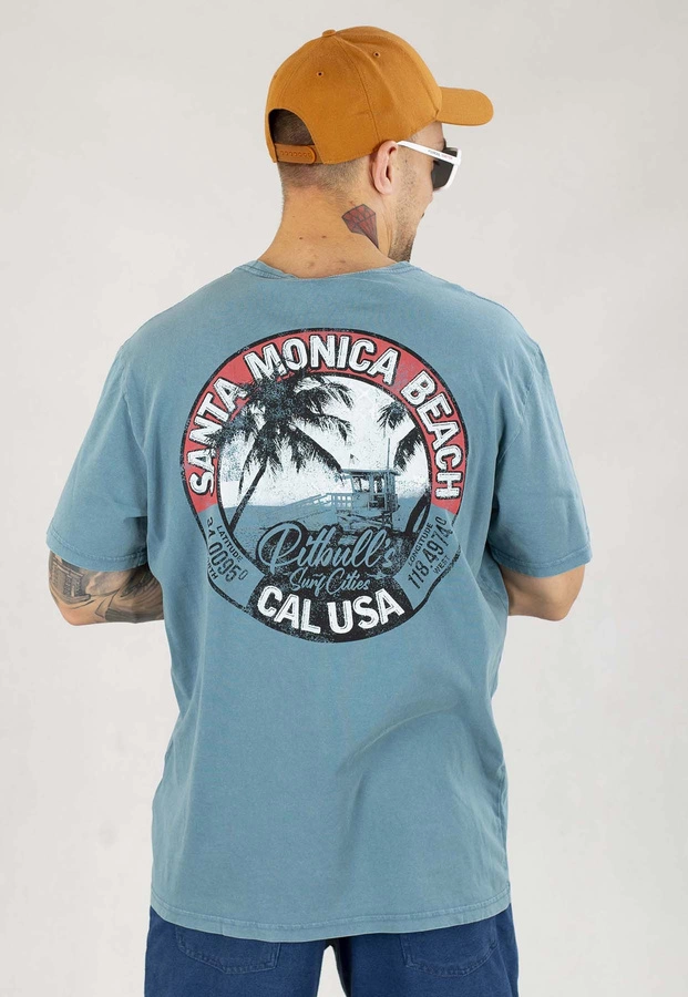 T-shirt Pit Bull Denim Washed Oceanside jasno niebieski