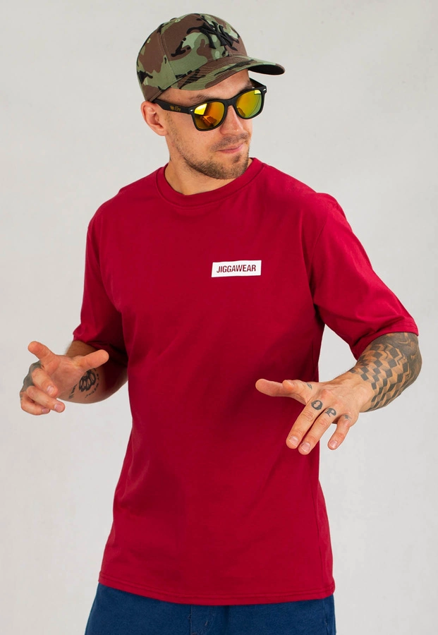 T-shirt Jigga Wear Fame Name bordowy