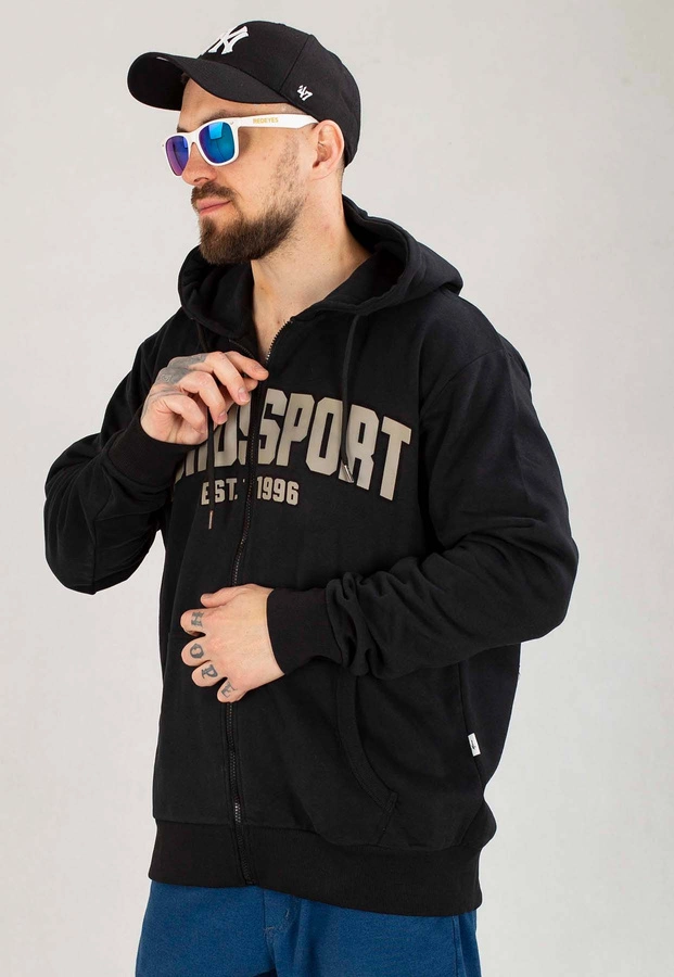 Bluza Moro Sport Z Kapturem Zip Big College czarna