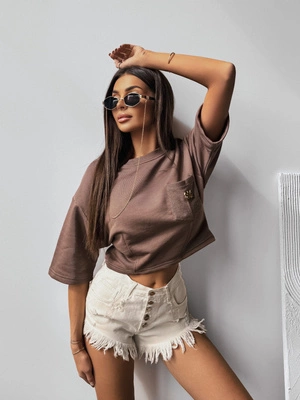 T-Shirt Olavoga Lition brązowy