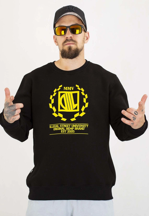 Bluza Diil Bez Kaptura Laur czarno złota