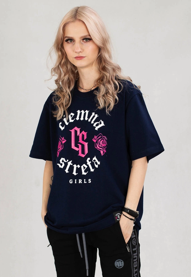 T-shirt Ciemna Strefa Rose granatowy