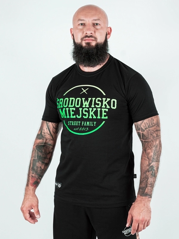 T-shirt Środowisko Miejskie Theme 2.0 czarno zielony 