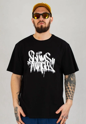 T-shirt RPS Rysiu Peja Solufka Slums Attack Tag czarny